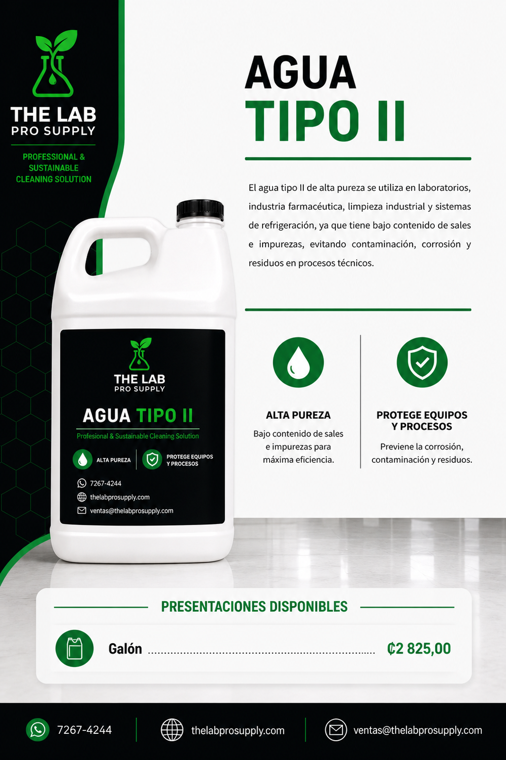 Agua de Alta Pureza Tipo II