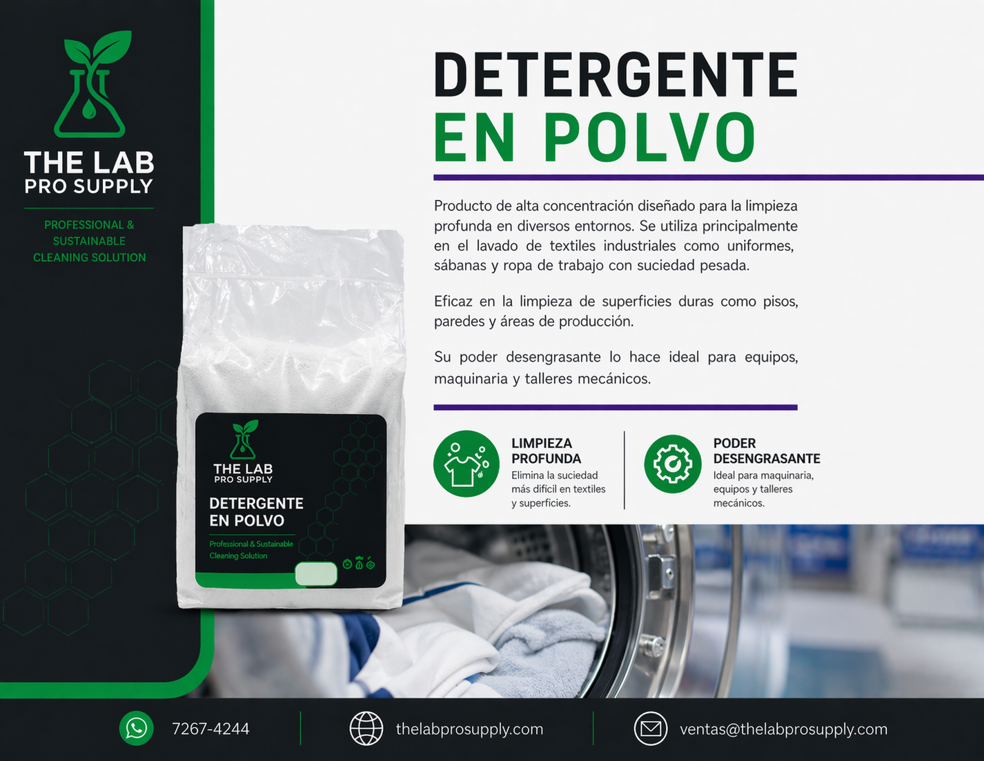 Detergente en Polvo Bolsa 1 kg