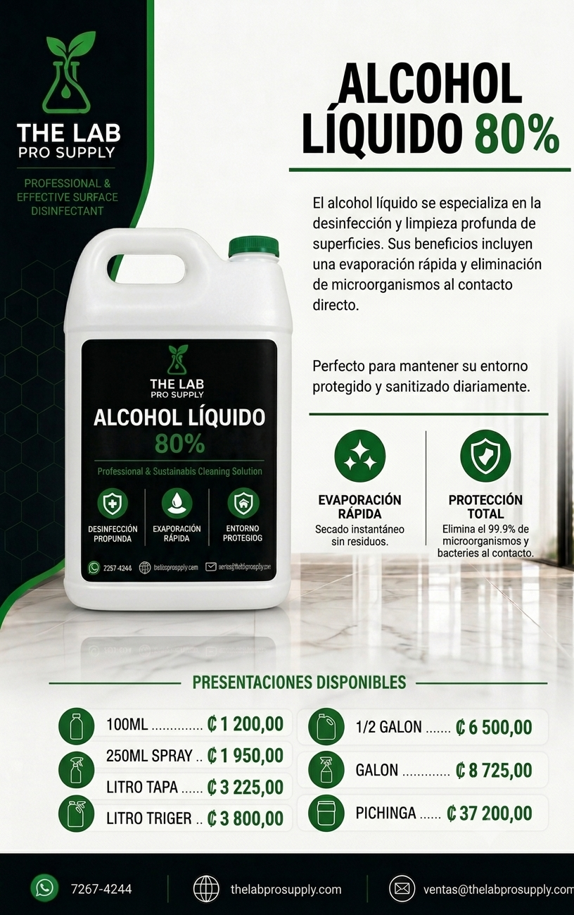 Alcohol Líquido 80%