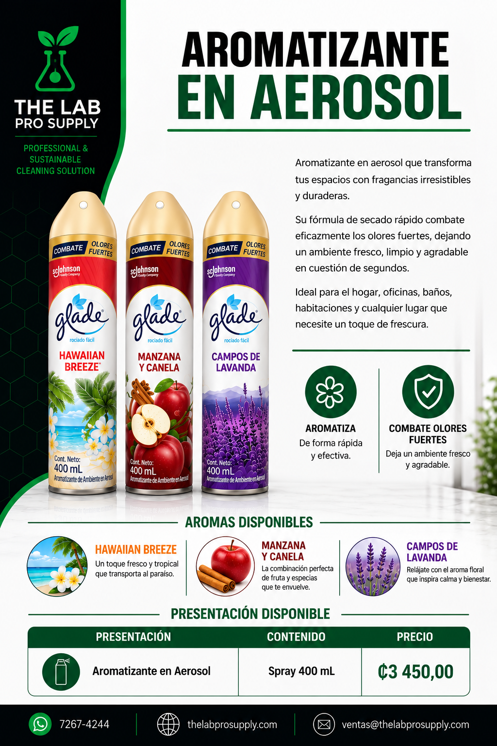 Aromatizante en Aerosol Glade